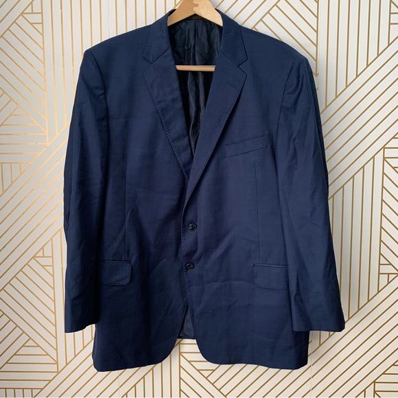 Jos. A. Bank Reserve 100% Wool Tailored Fit Super 120 Wool Blazer sport coat 48R